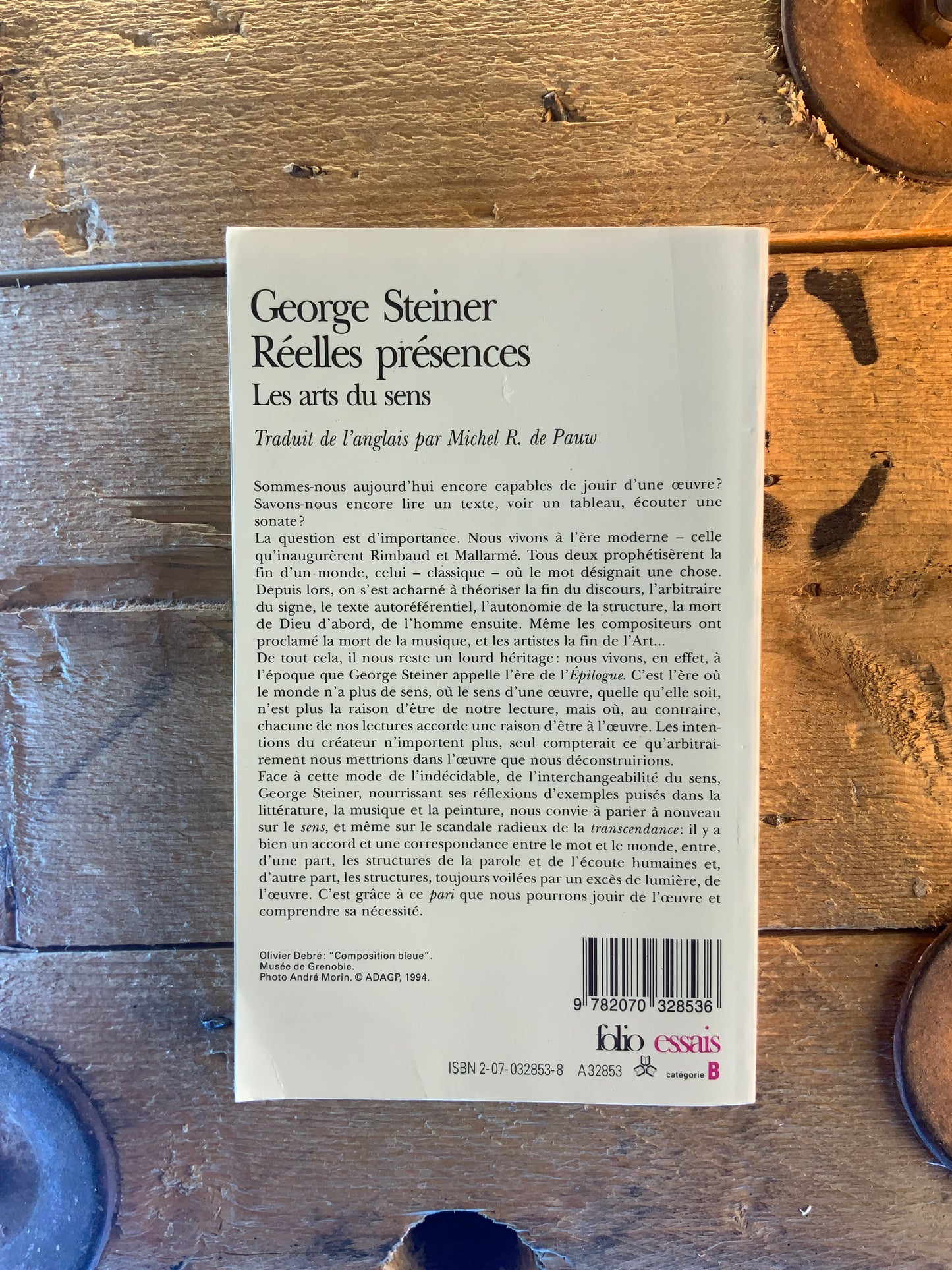 Réelles présences, Les arts du sens - George Steiner