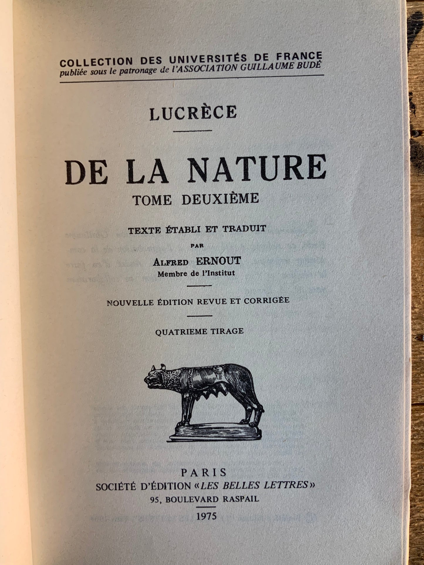 De la nature : livre IV-VI - Lucrèce (bilingue)
