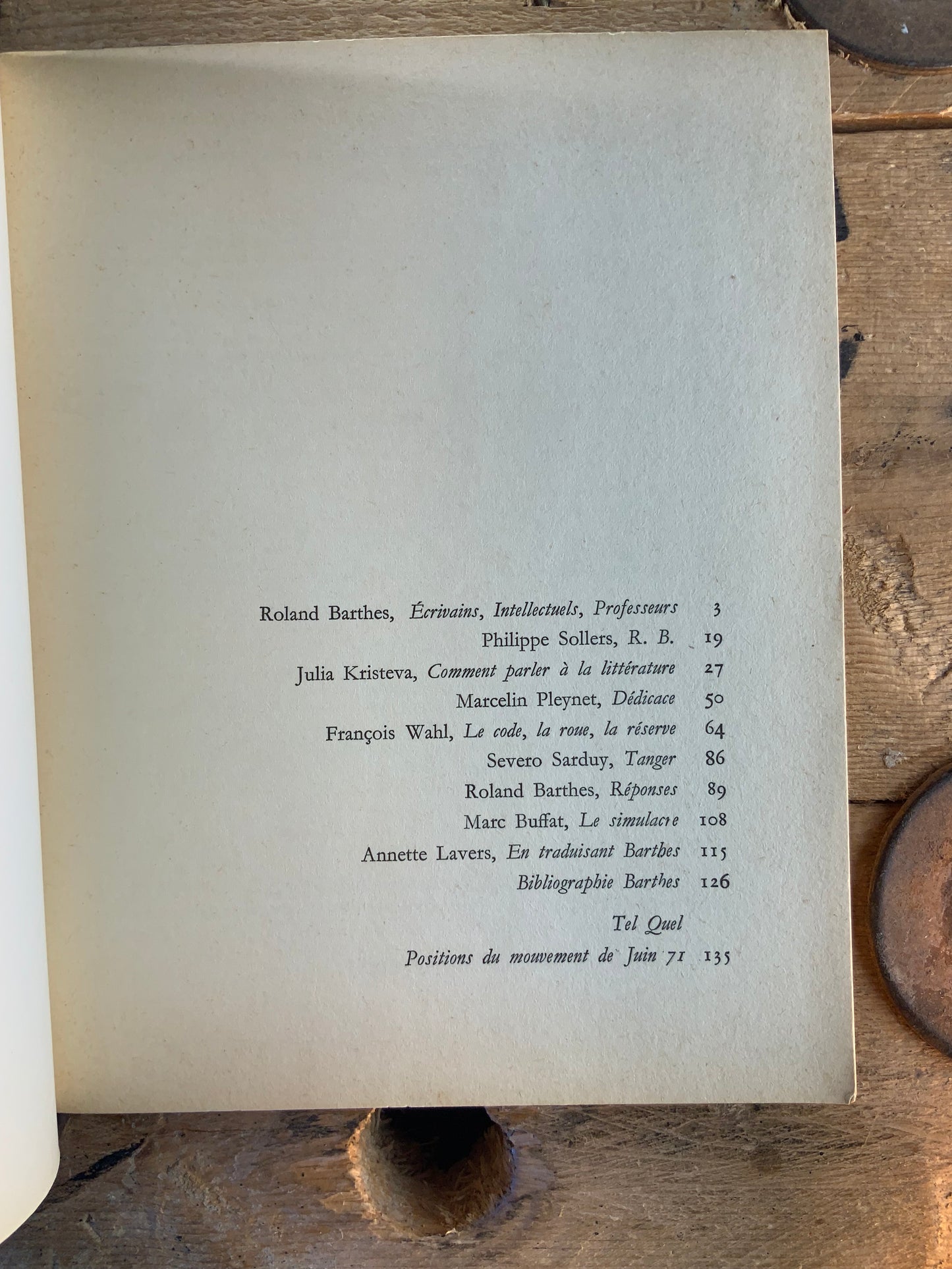 Roland Barthes [ Revue Tel Quel ] - Automne 1971 - n° 47