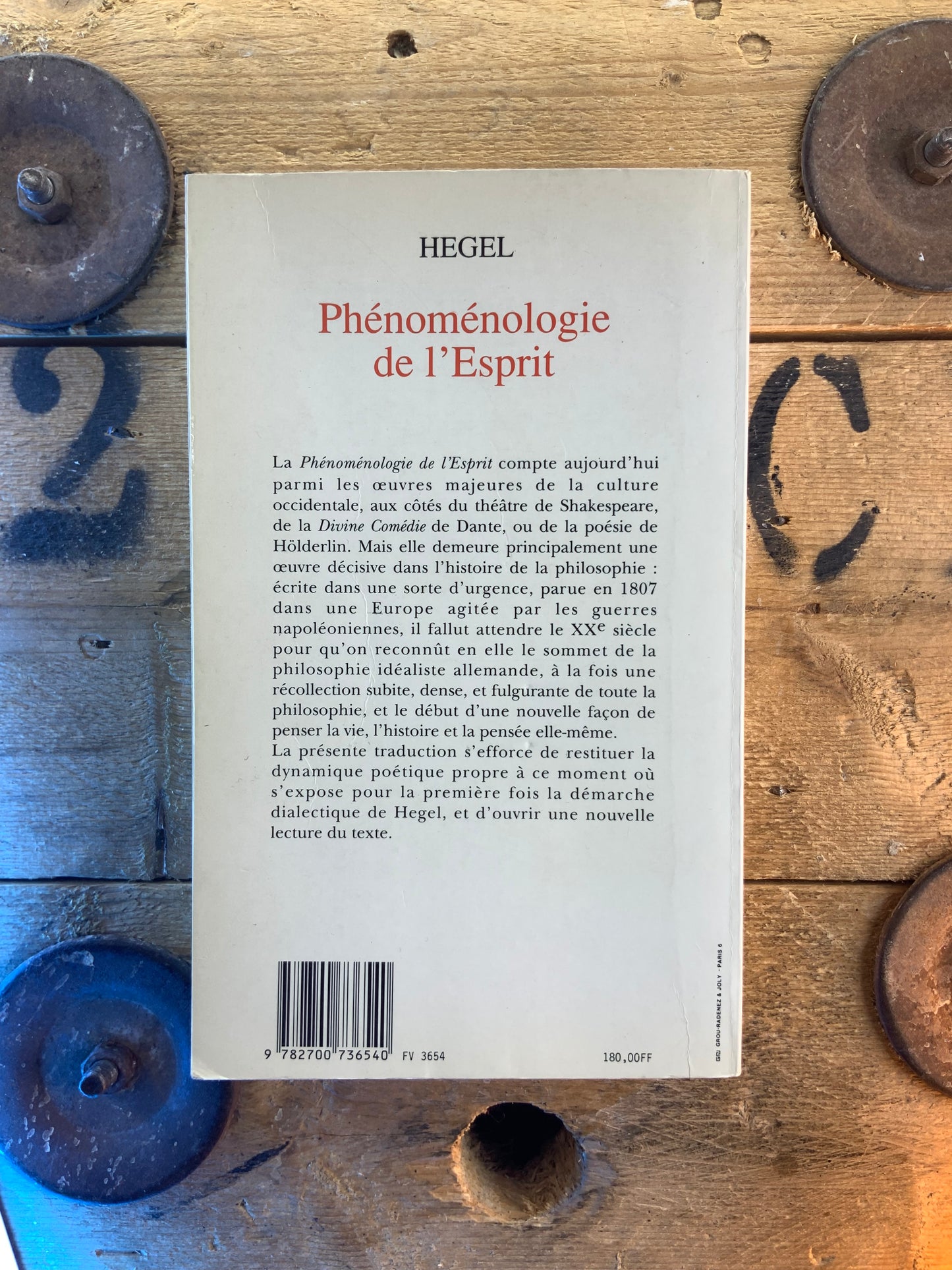 Phénoménologie de l’esprit - Hegel