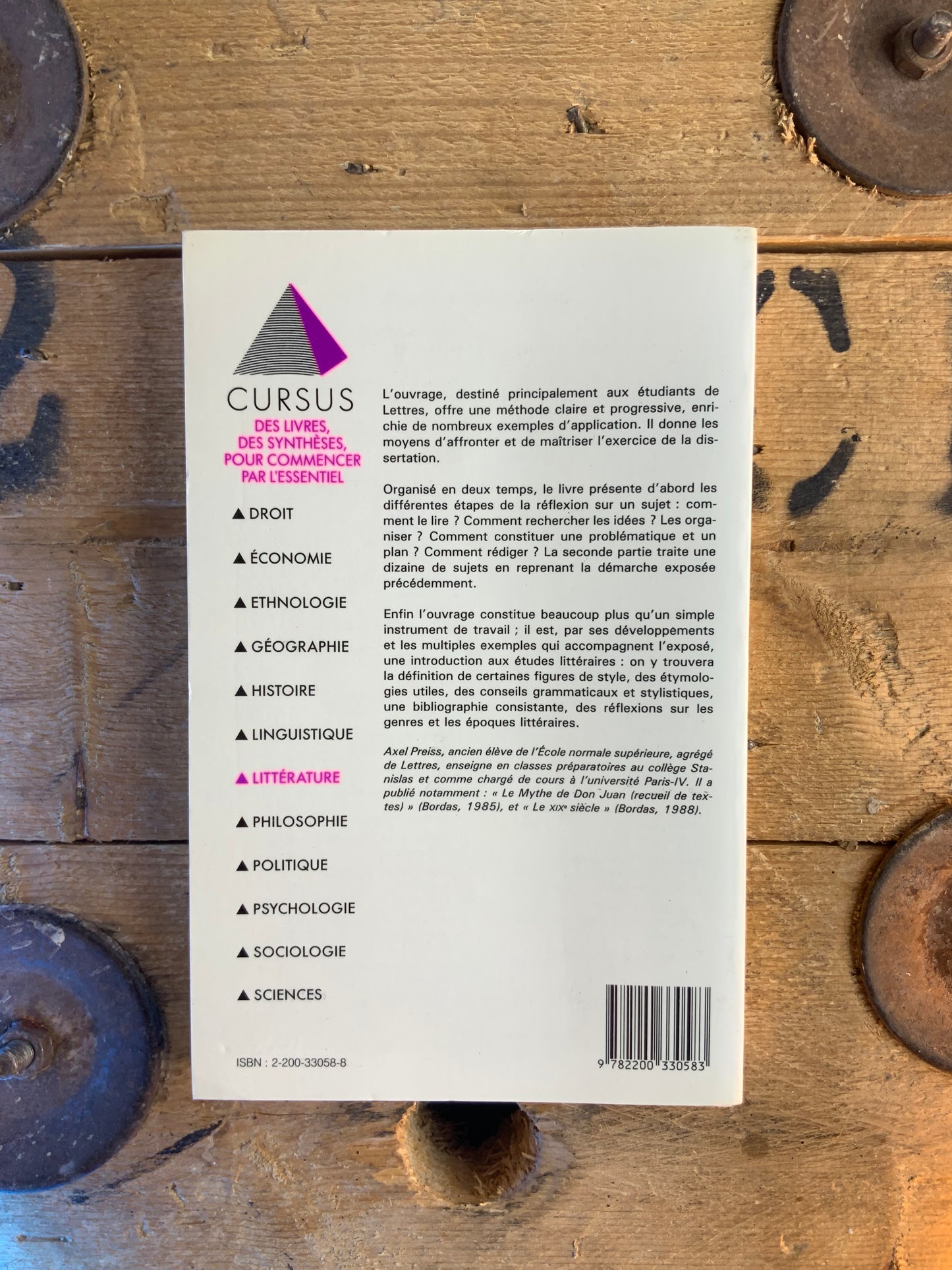 La dissertation littéraire - Axel Preiss