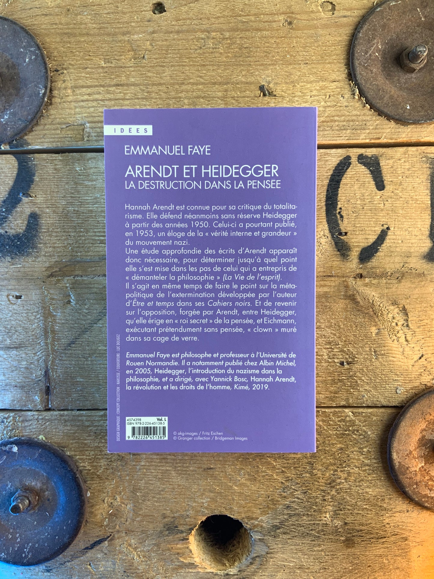 Arendt et Heidegger : la déstruction dans la pensée - Emmanuel Faye