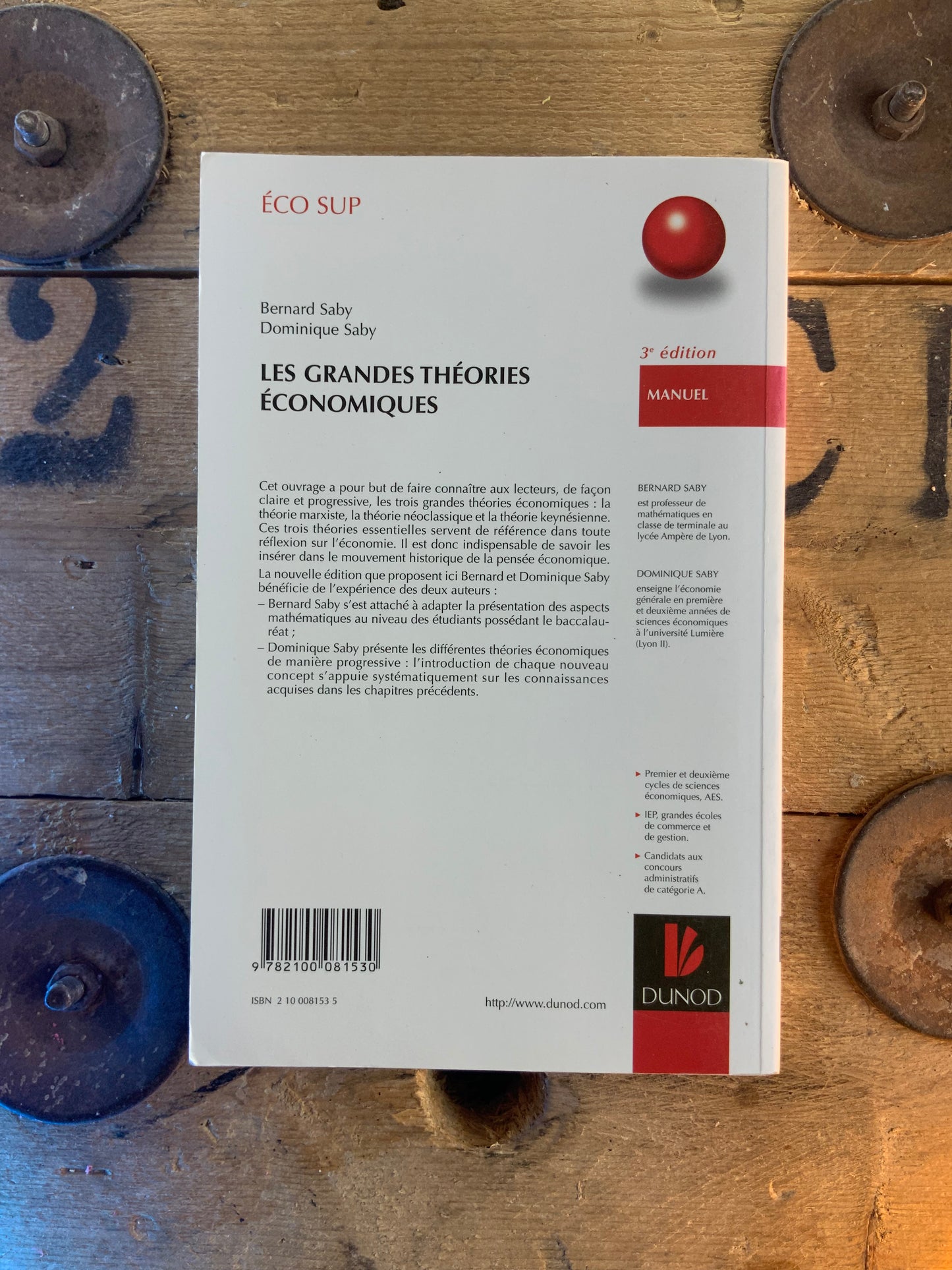 Les grandes théories économiques - Bernard Saby et Dominique Saby