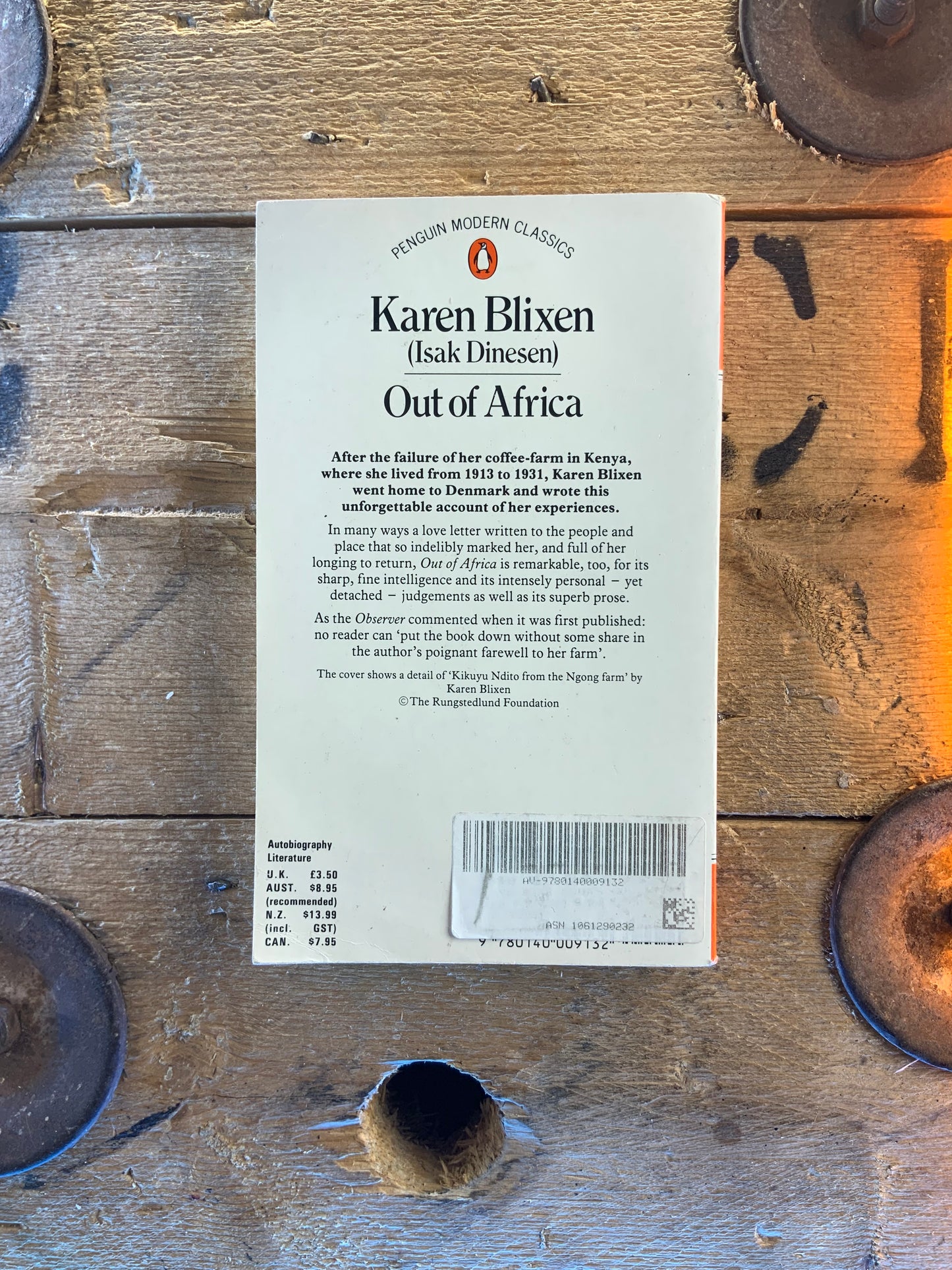 Out of Africa - Karen Blixen