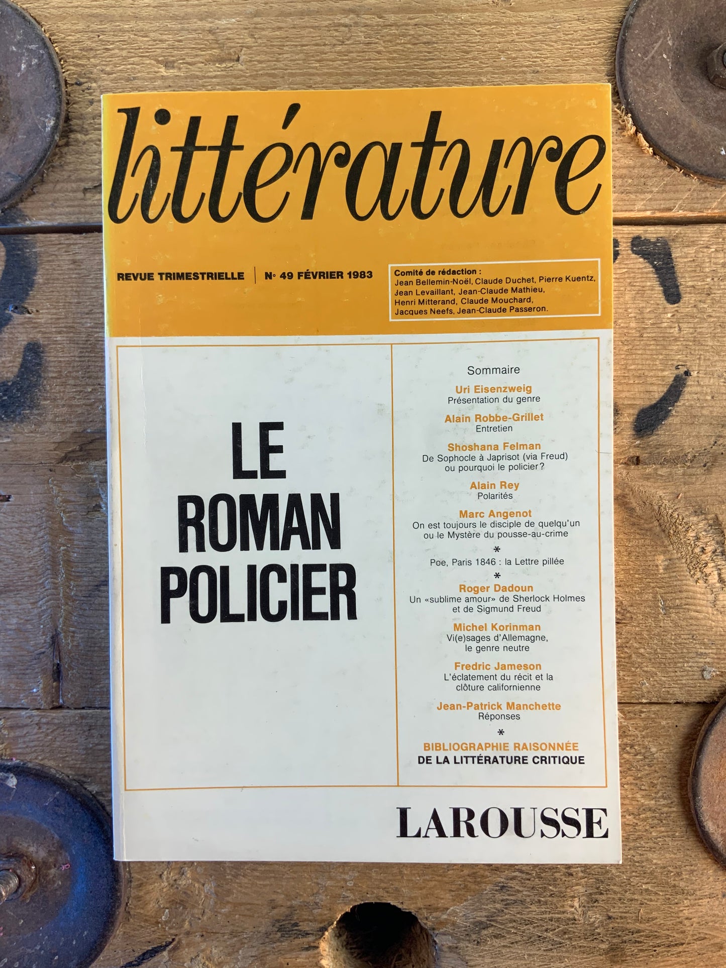 Le roman policier [ Revue Littérature ] - Février 1983 - n° 49