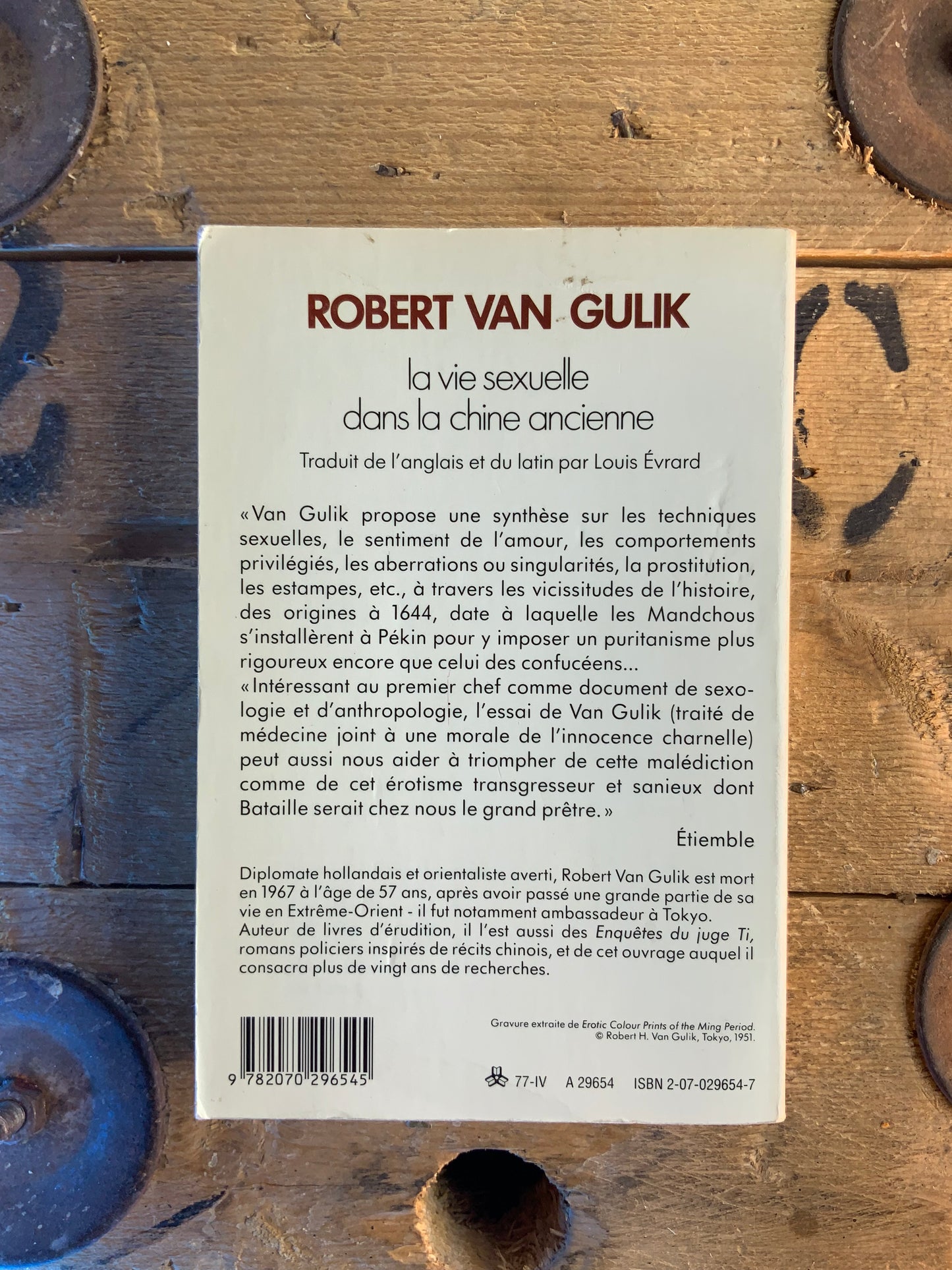 La vie sexuelle dans la chine ancienne - Robert Van Gulik