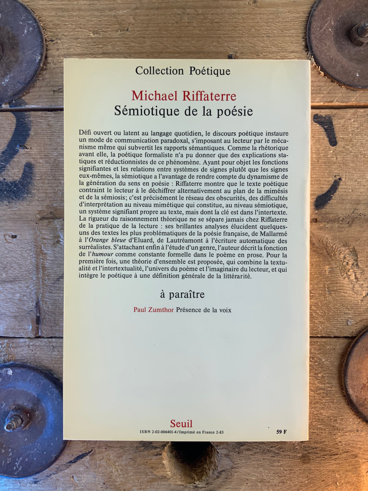 Jean-Marie Schaeffer, du texte au genre | Françoise Létoublon, le miroir et la bouche …  [ Revue Poétique ] - Février 1983 - n° 53