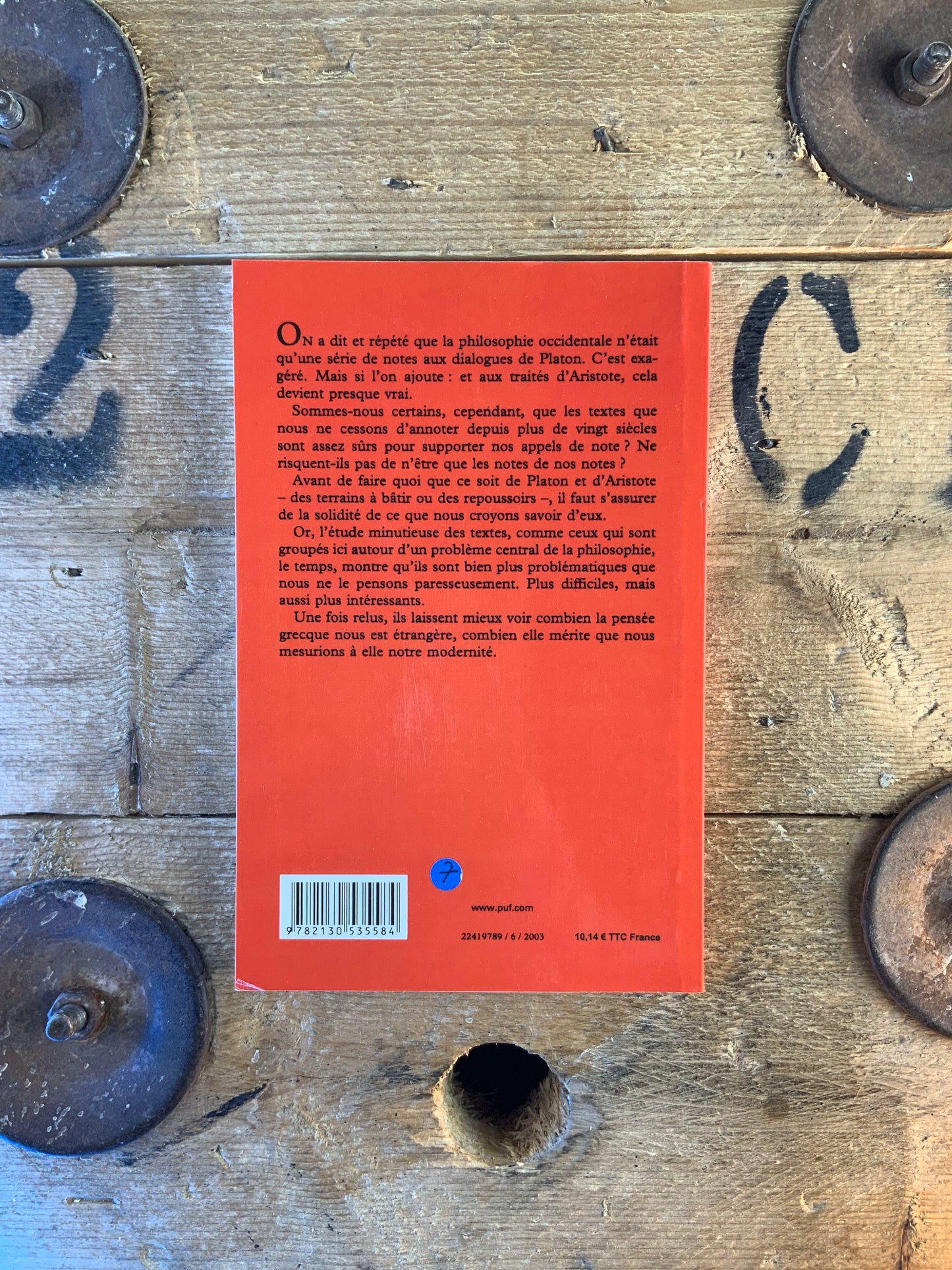 Du temps chez Platon et Aristote - Rémi Brague