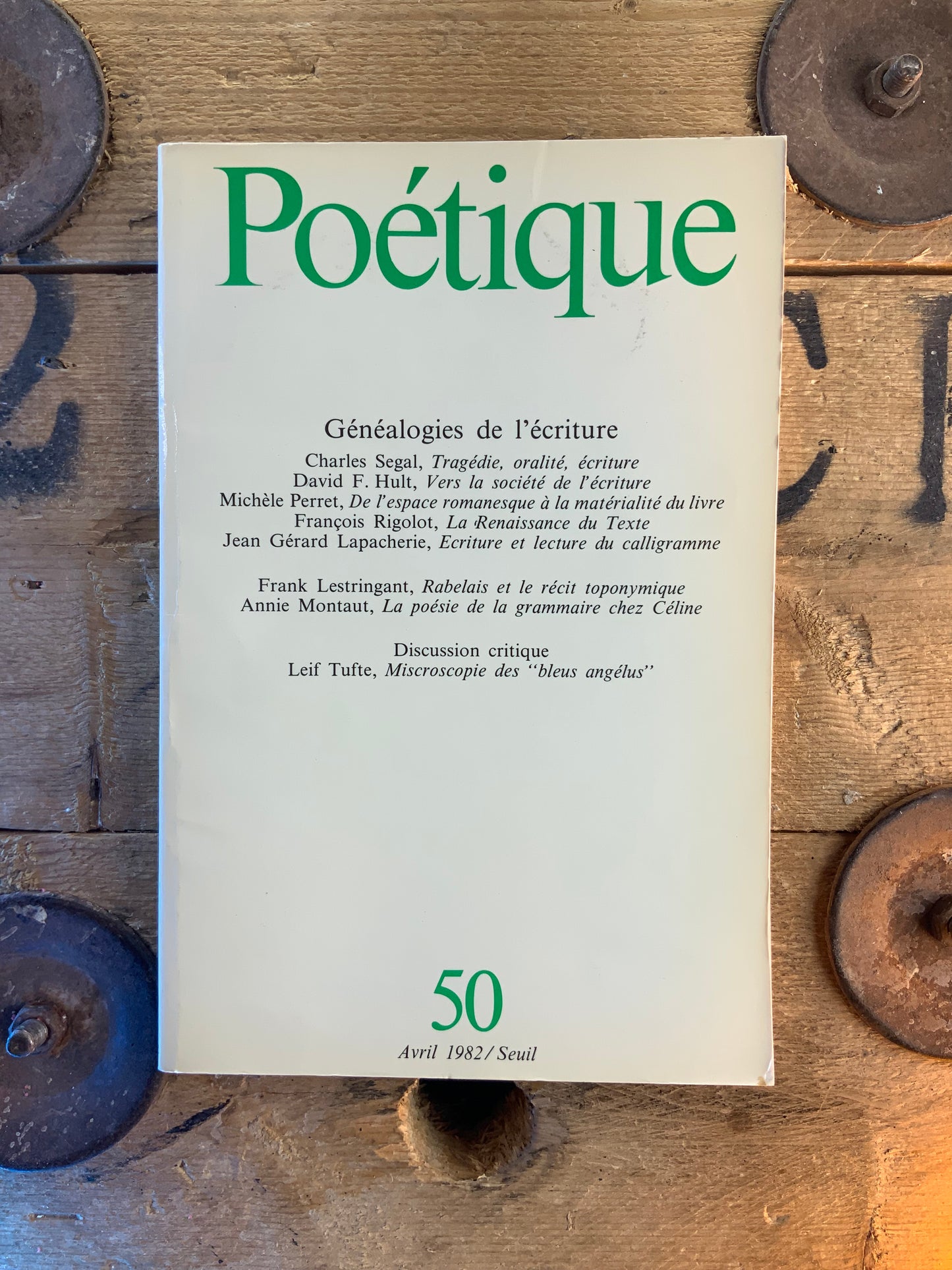 Généalogies de l’écriture [ Revue Poétique ] - Avril 1982 - n° 50