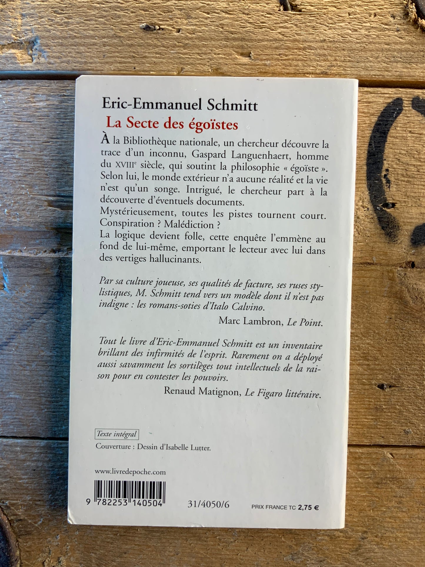 La secte des égoïstes - Eric-Emmanuel Schmitt