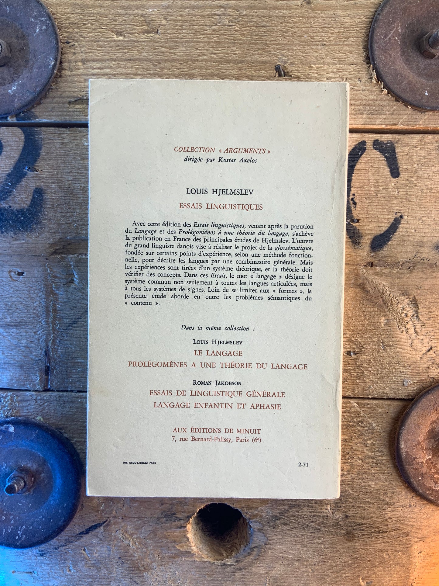 Essais linguistiques - Louis Hjelmslev
