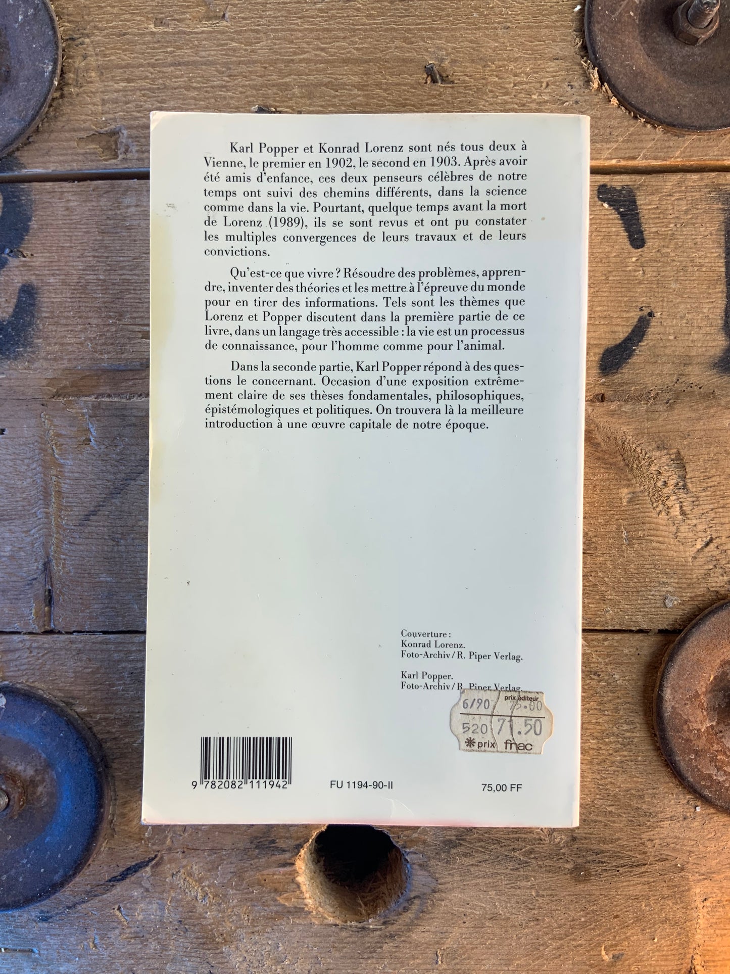 L’avenir est ouvert - Konrad Lorenz et Karl Popper