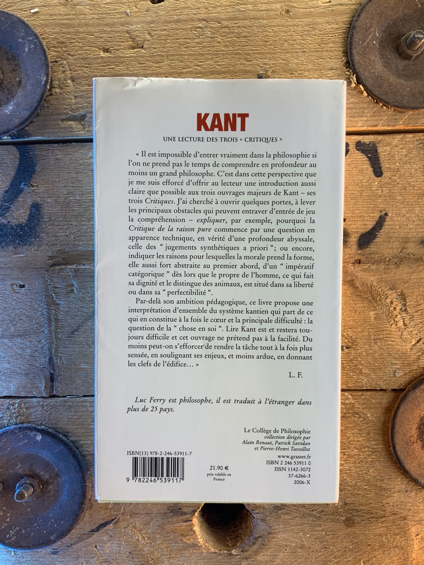 Kant : une lecture des trois « critiques » - Luc Ferry