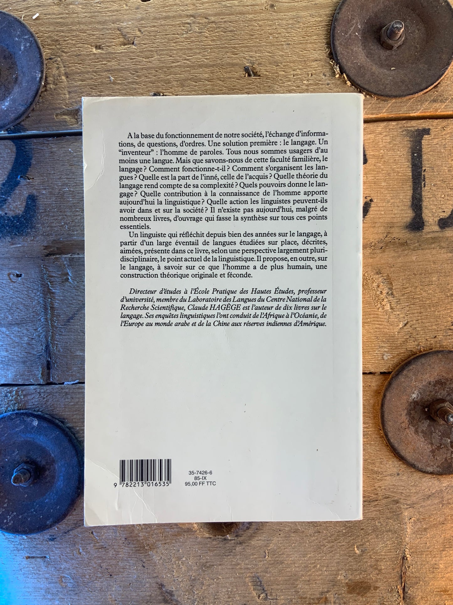 L’homme de paroles : contribution linguistiques aux sciences humaines - Claude Hagège