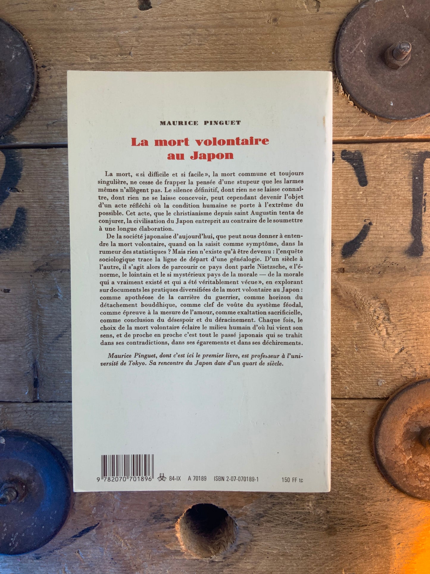La mort volontaire au Japon - Maurice Pinguet