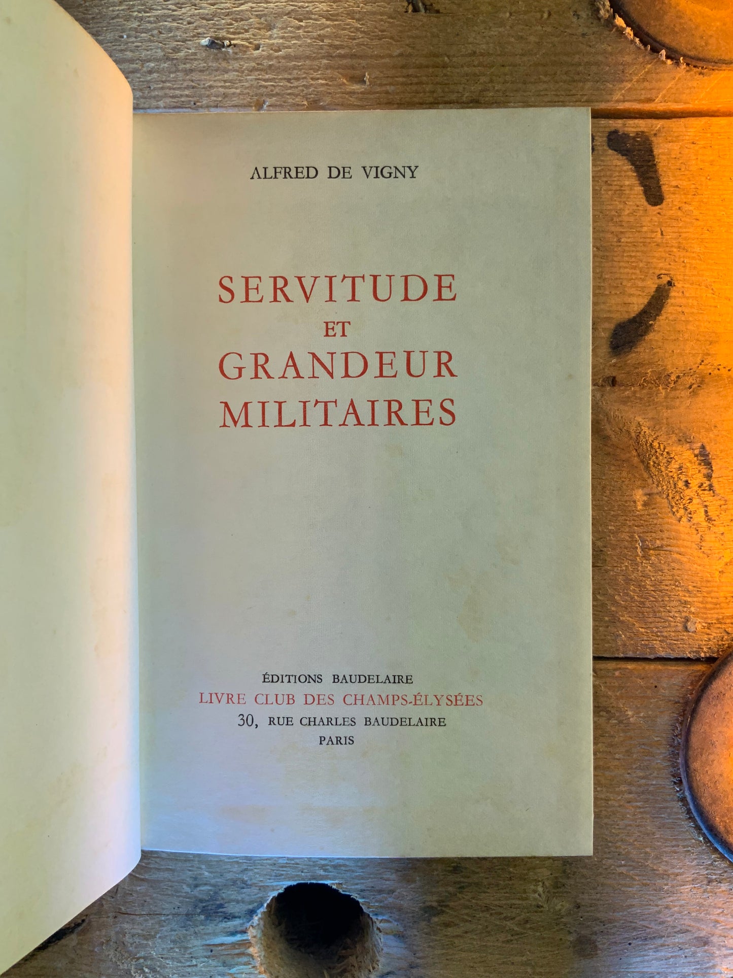 Servitude et grandeur militaires - Alfred de Vigny