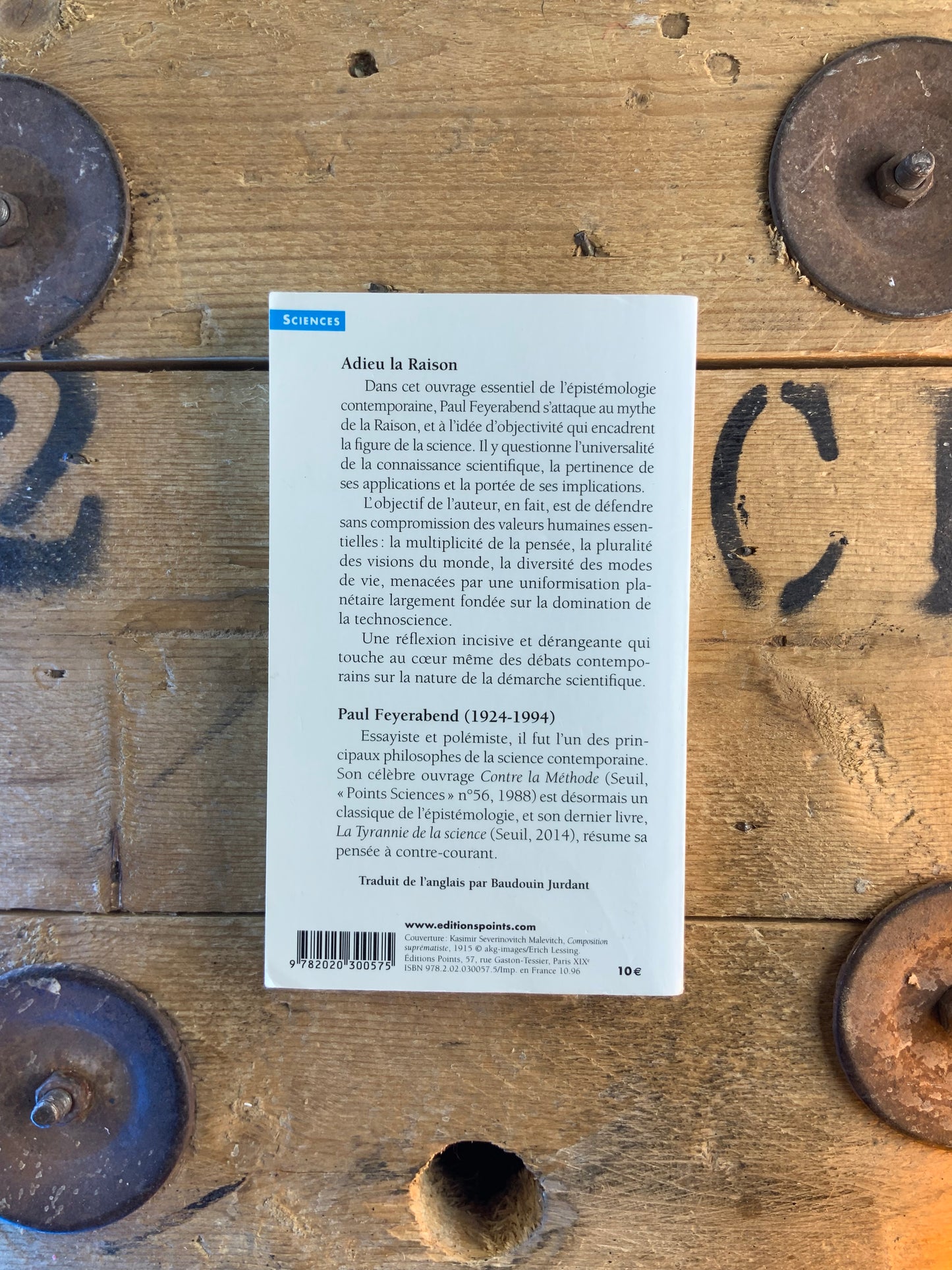 Adieu la Raison - Paul Feyerabend