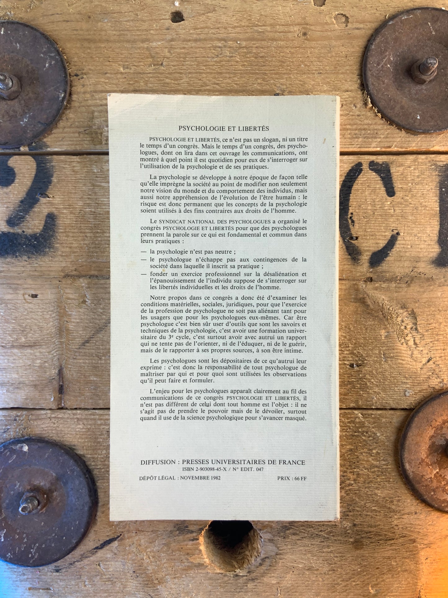 Psychologie et libertés