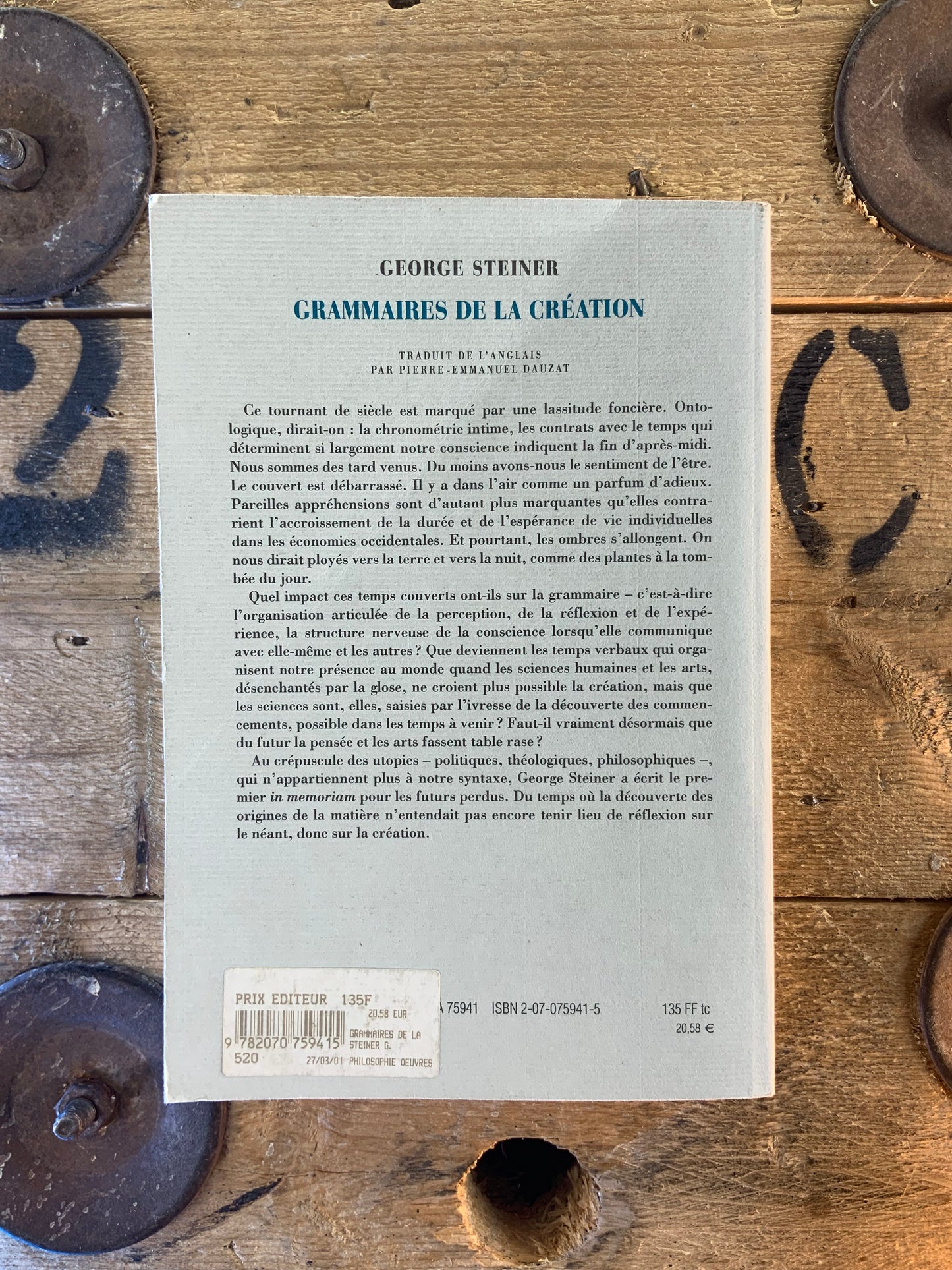 Grammaire de la création - George Steiner