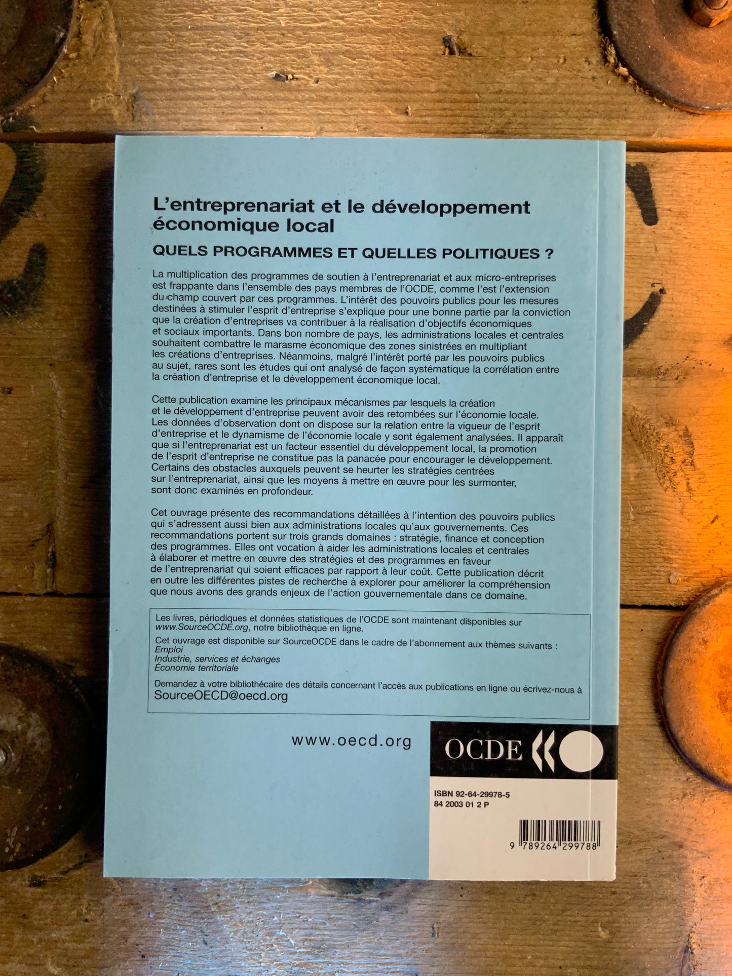 L’entreprenariat et le développement économique local : quels programmes et quels politiques