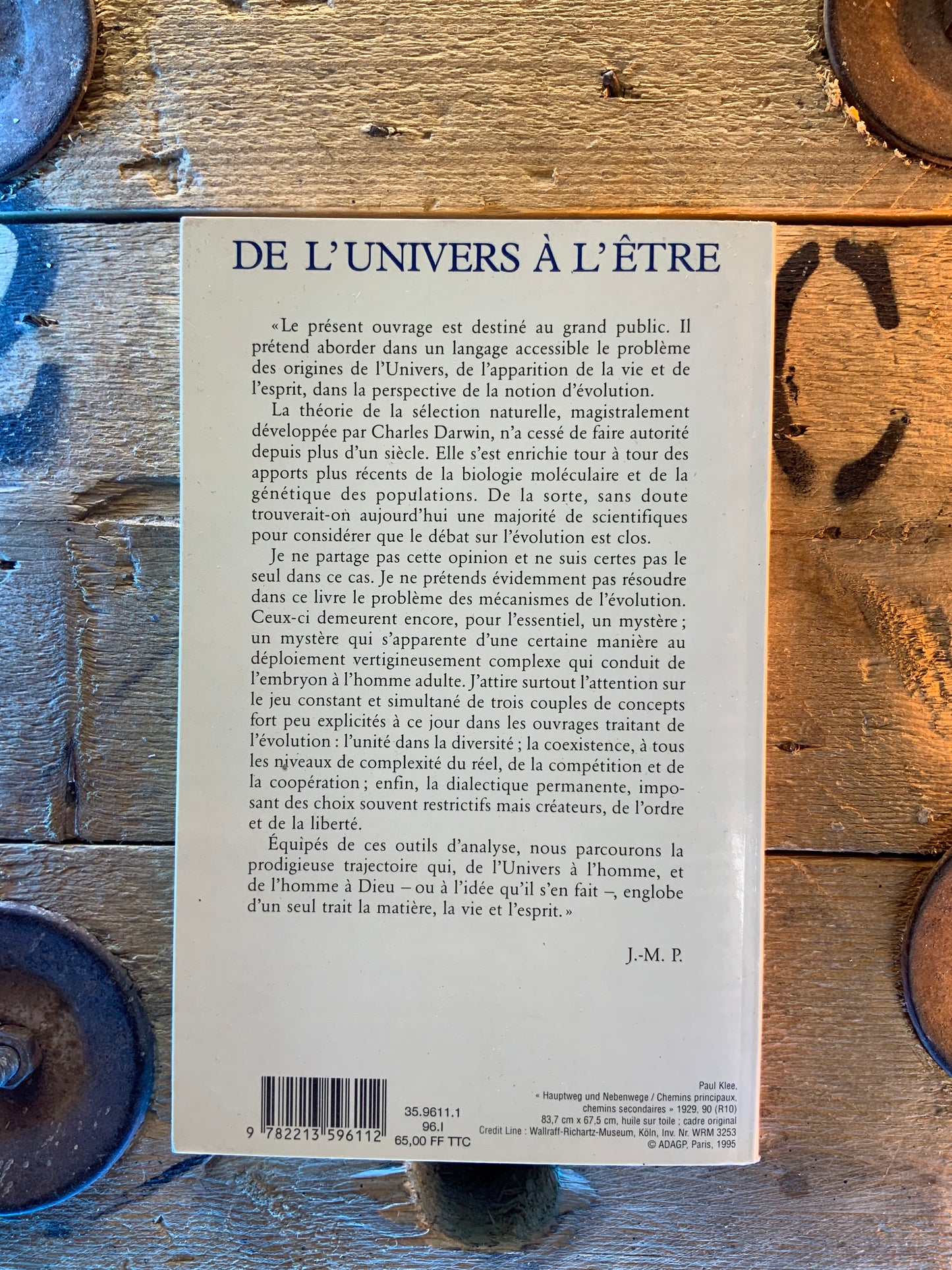 De l’univers à l’être : réflexions sur l’évolution - Jean-Marie Pelt