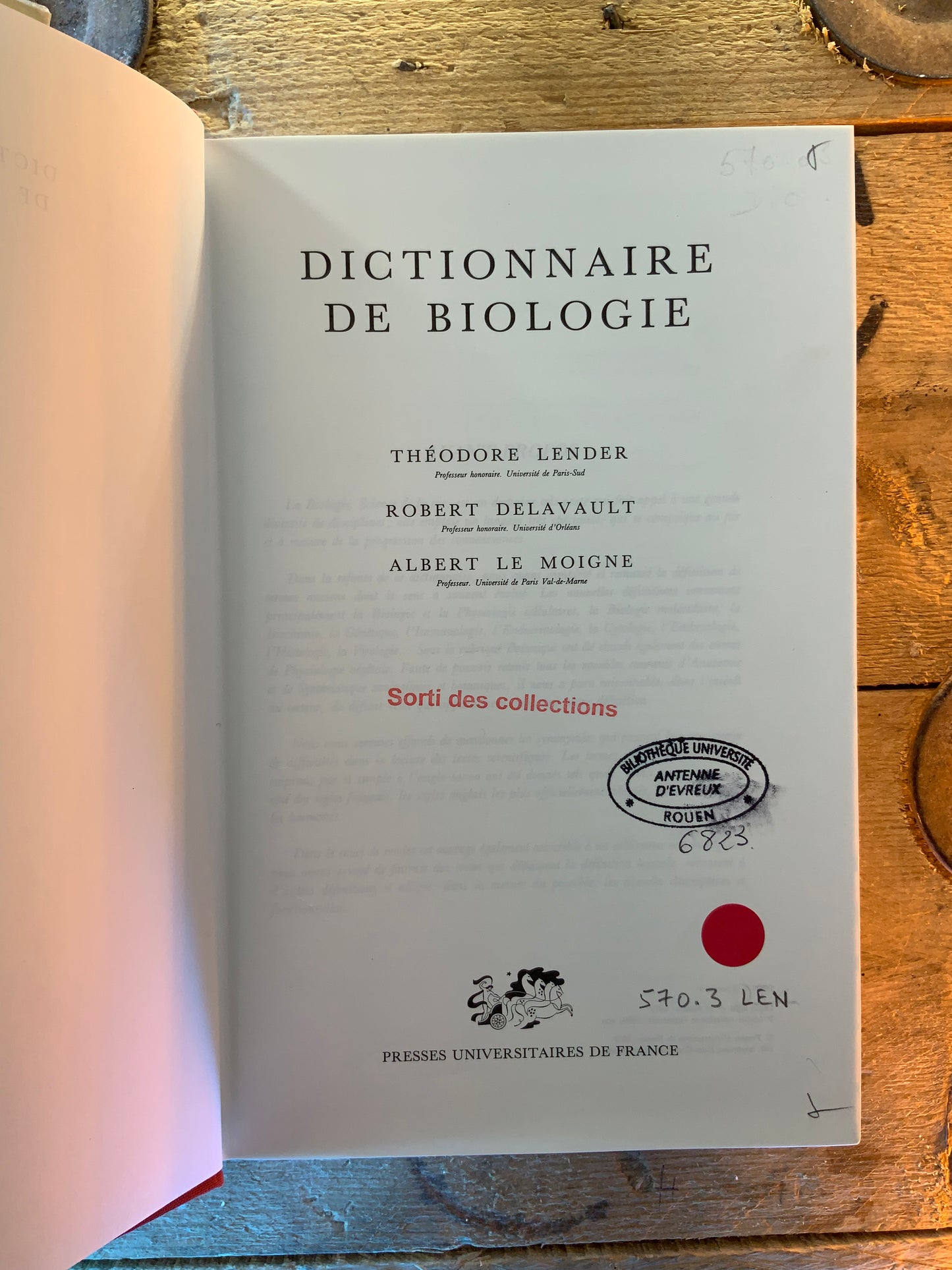 Dictionnaire de biologie