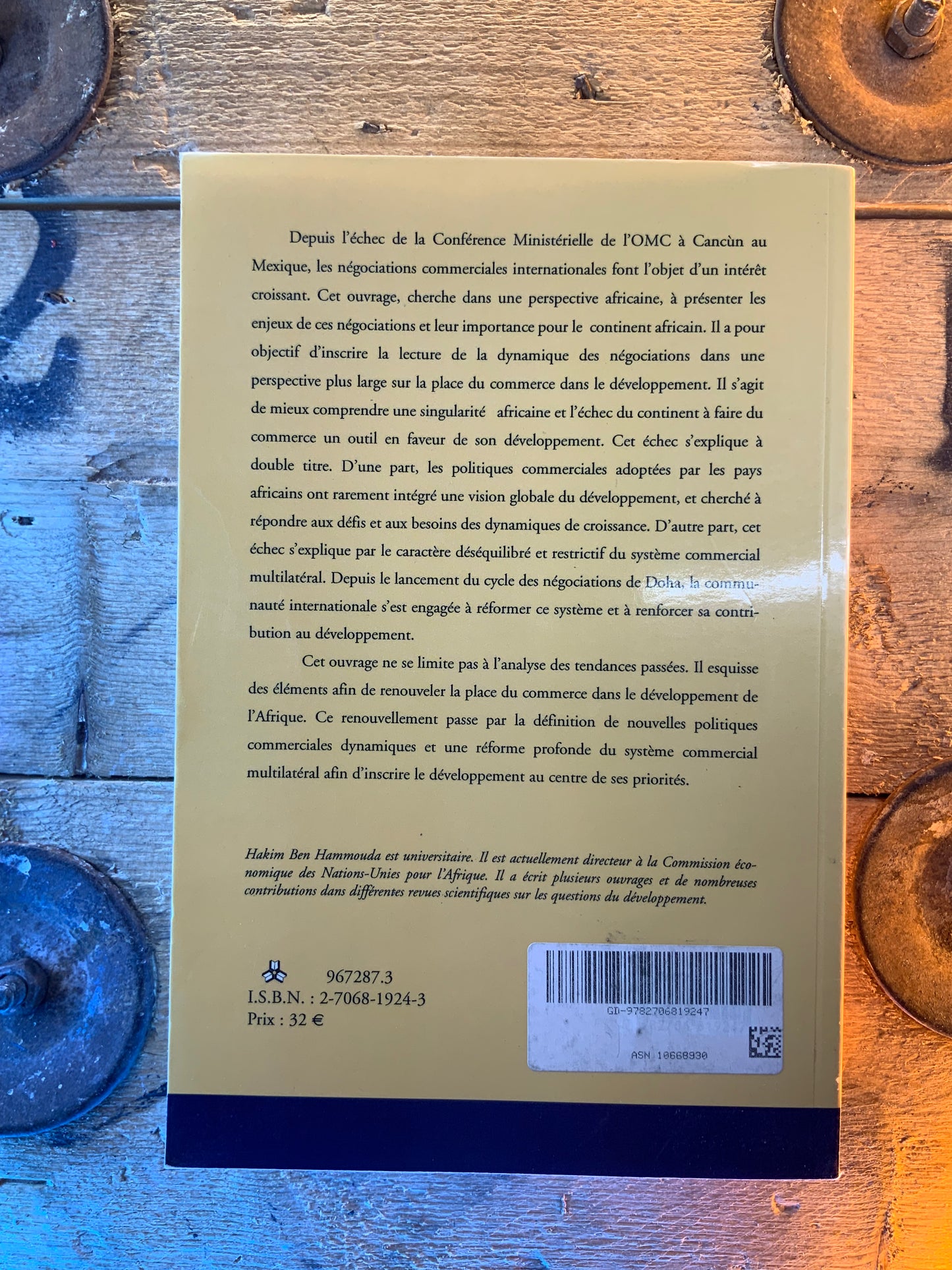 L’Afrique, l’OMC et le développement , Hakim Ben Hammouda