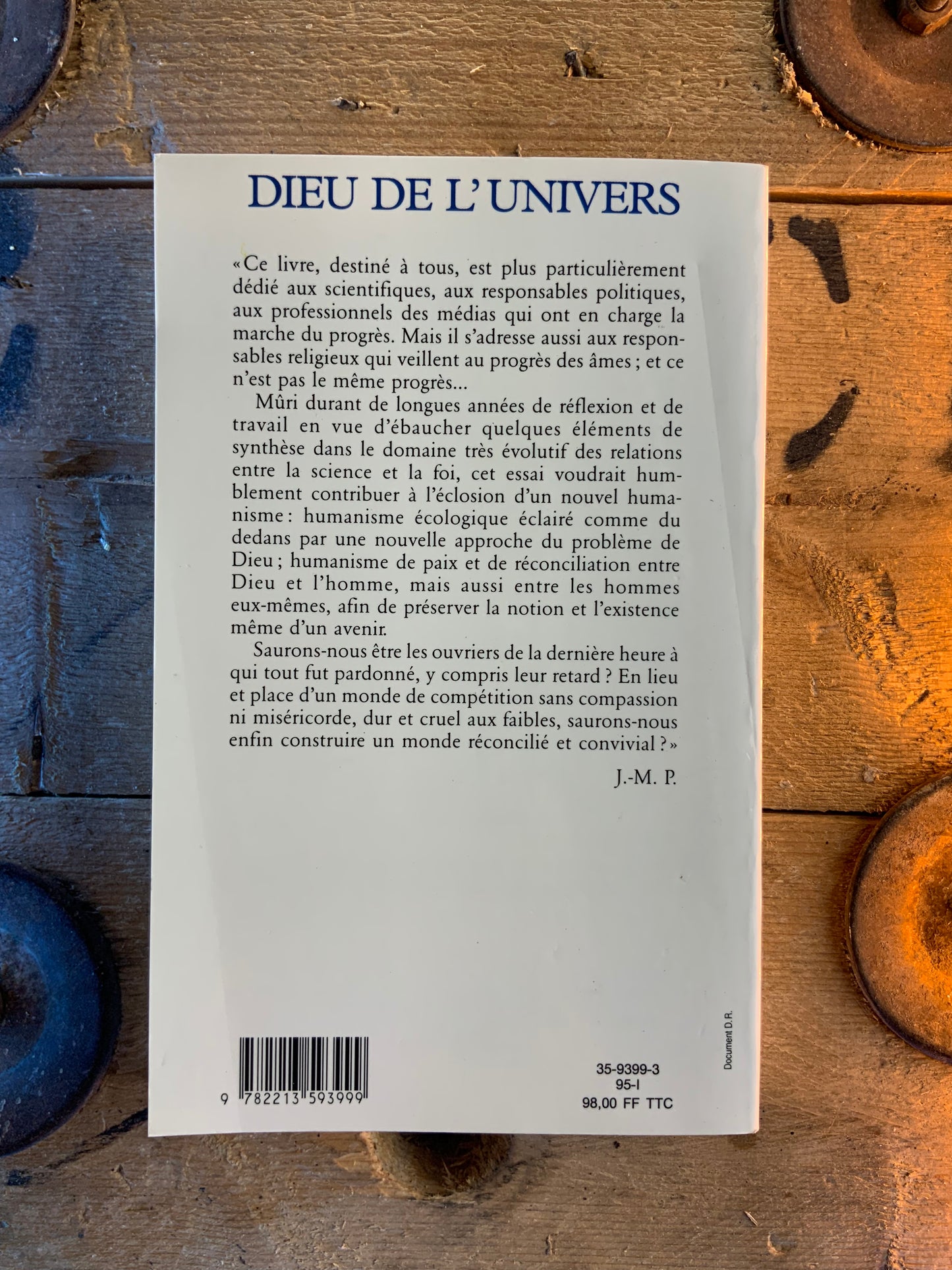 Dieu de l’univers : science et foi - Jean-Marie Pelt