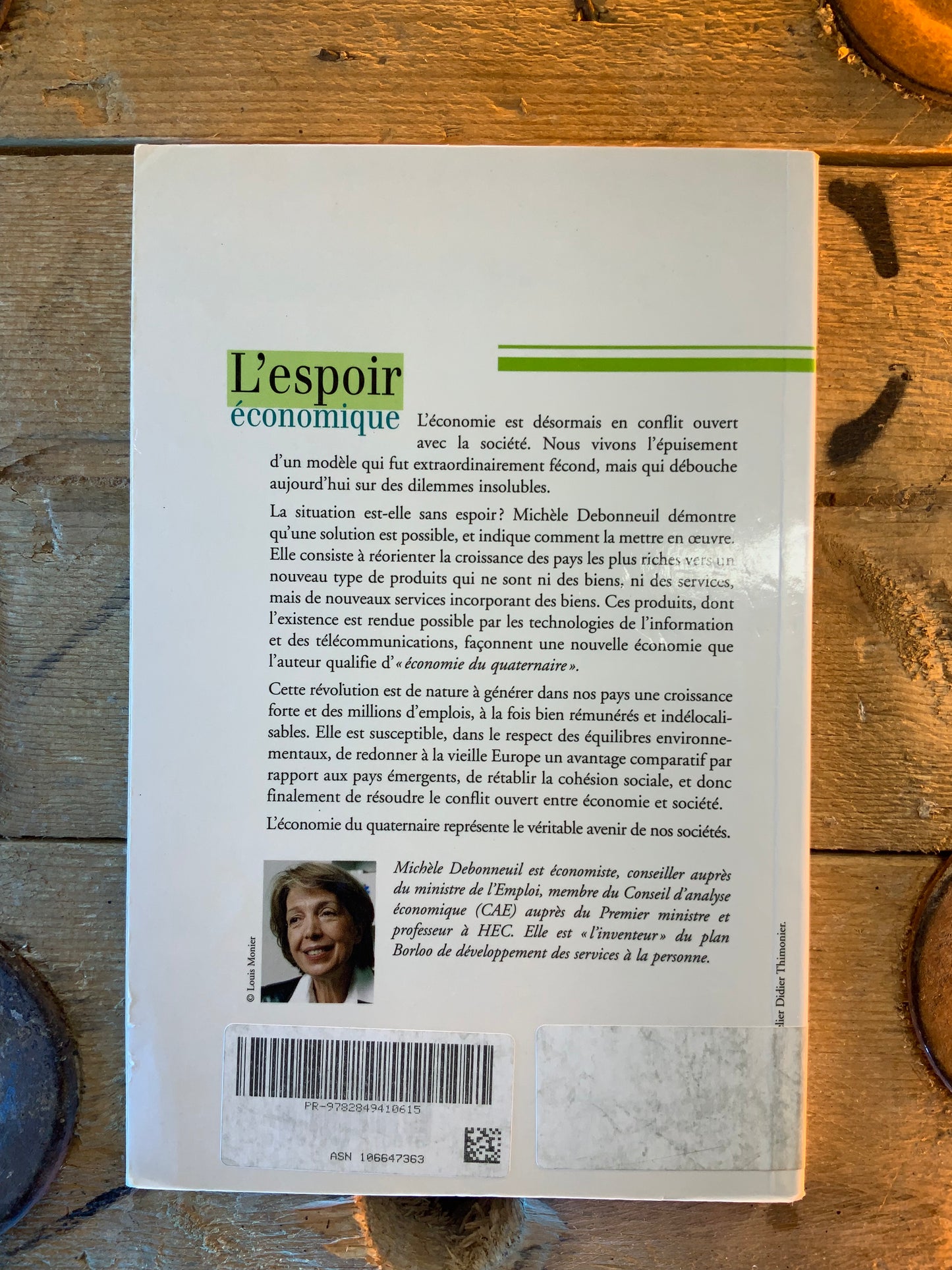 L’espoir économique : vers la révolution du quaternaire - Michèle Debonneuil