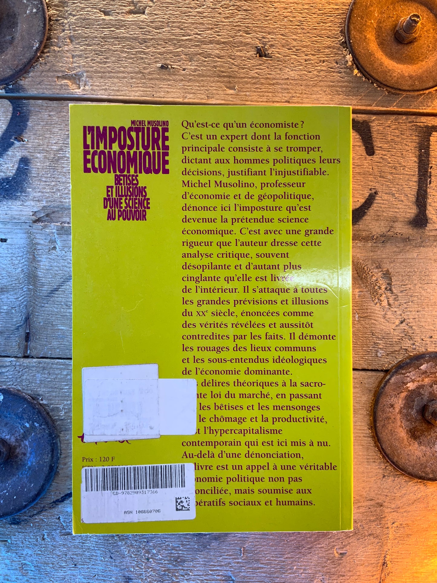 L’imposture économique - Michel Musolino