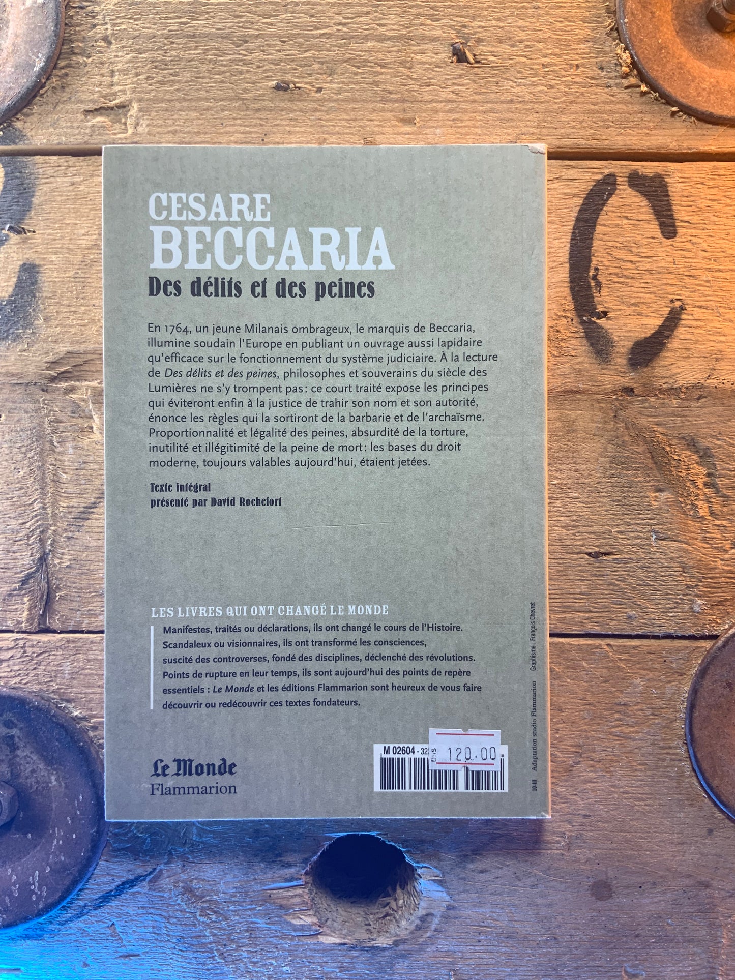 Des délits et des peines, Cesare Beccaria